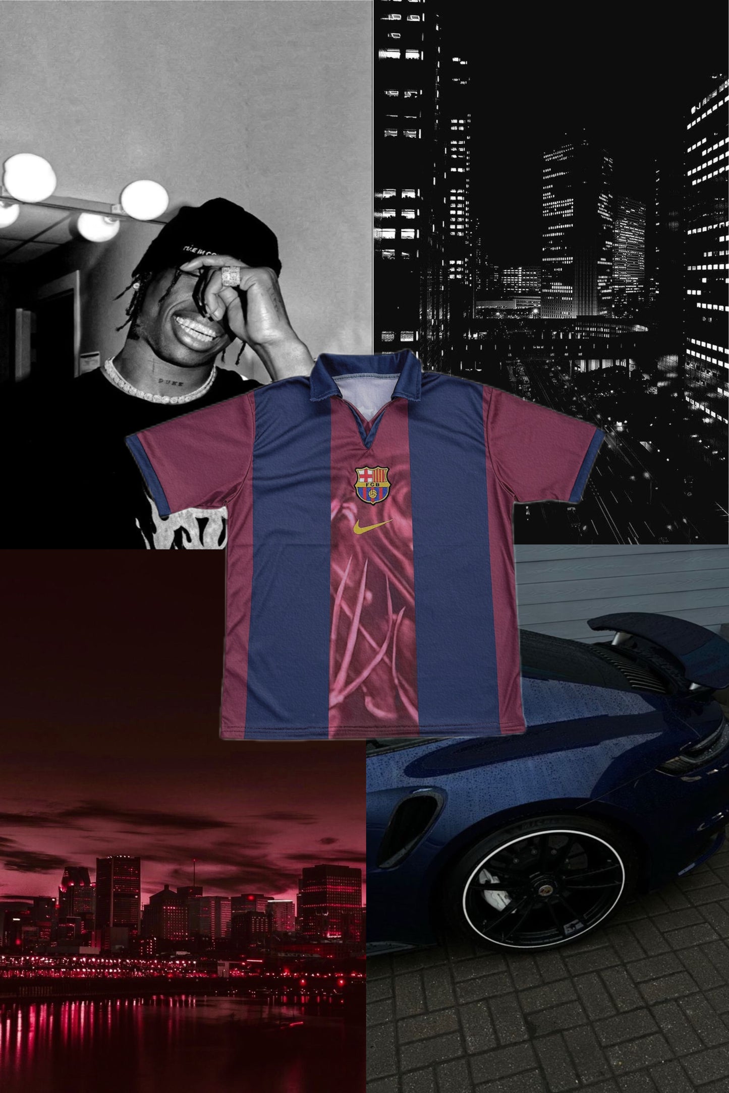 CJ x Nike x FC Barcelona Retro 2000/01 Skeleton Home Jersey